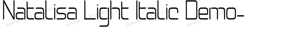 Natalisa Light Italic Demo字体转换
